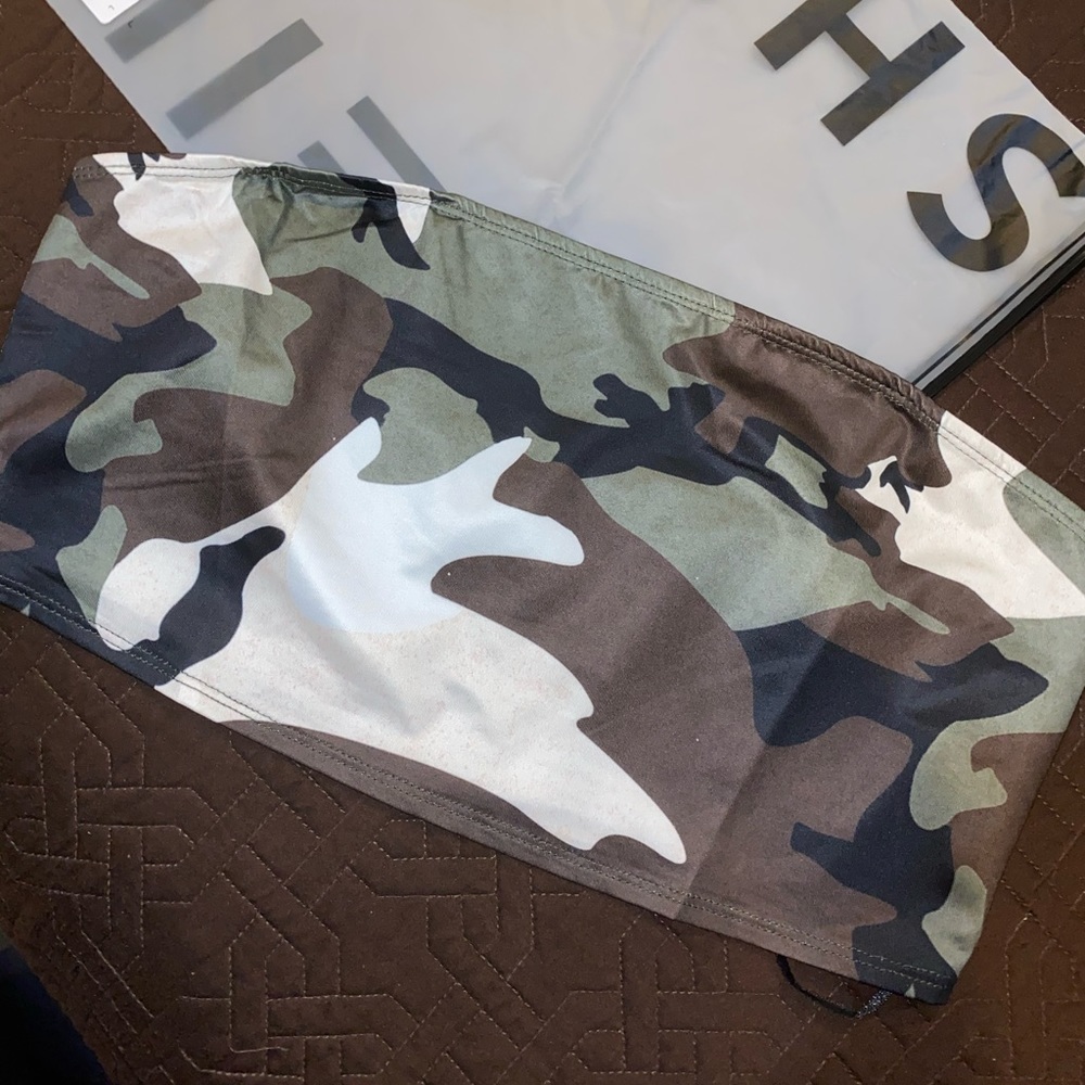 Camo bandeau top
